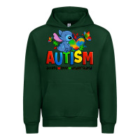 Forest Green autism stitch accept love understand Urban Hoodie - Zillion Design Studio