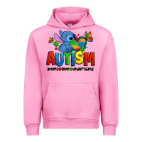 Fuchsia Pink autism stitch accept love understand Urban Hoodie - Zillion Design Studio
