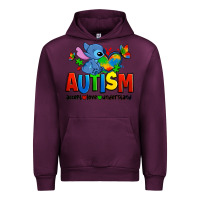 Mauve Wine autism stitch accept love understand Urban Hoodie - Zillion Design Studio