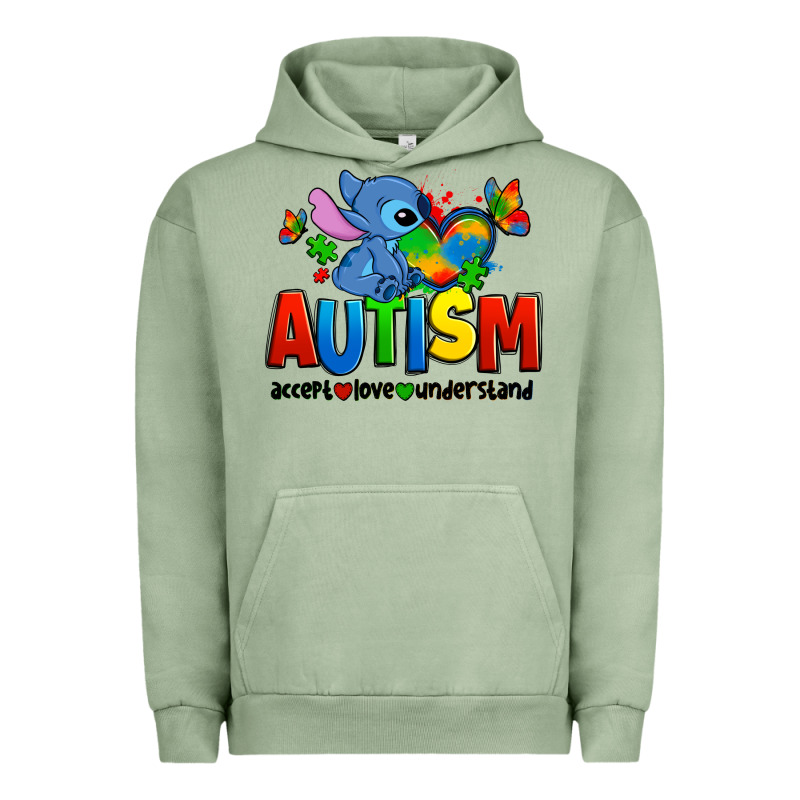 Autism Stitch Accept Love Understand Urban Hoodie by Zillion Design Studio | Teevron