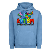 Pigment Pebble Blue autism stitch accept love understand Urban Hoodie - Zillion Design Studio