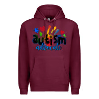 Burgundy autism advocate Premium Hoodie - Zillion Design Studio