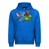 Cobalt autism stitch heart Urban Hoodie - Zillion Design Studio