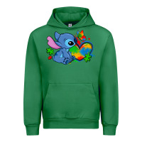 Emerald autism stitch heart Urban Hoodie - Zillion Design Studio