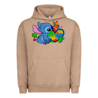 Pigment Burro autism stitch heart Urban Hoodie - Zillion Design Studio
