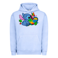 Pigment Grape Ice autism stitch heart Urban Hoodie - Zillion Design Studio