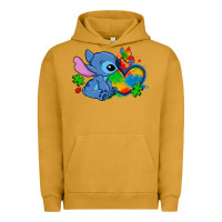 Pigment Peanut Butter autism stitch heart Urban Hoodie - Zillion Design Studio