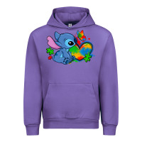 Tulip autism stitch heart Urban Hoodie - Zillion Design Studio