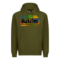Army Green autism american flag Premium Hoodie - Zillion Design Studio