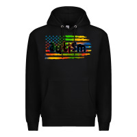 Black autism american flag Premium Hoodie - Zillion Design Studio