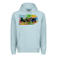 Blue Mist autism american flag Premium Hoodie - Zillion Design Studio