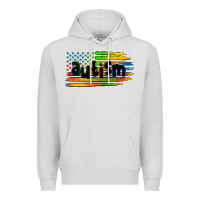 Dove Grey autism american flag Premium Hoodie - Zillion Design Studio