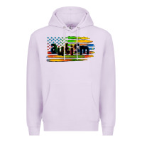 Lilac autism american flag Premium Hoodie - Zillion Design Studio