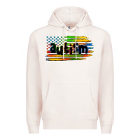 Pale Pink autism american flag Premium Hoodie - Zillion Design Studio