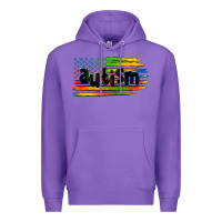 Purple autism american flag Premium Hoodie - Zillion Design Studio