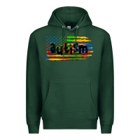 Sports Green autism american flag Premium Hoodie - Zillion Design Studio