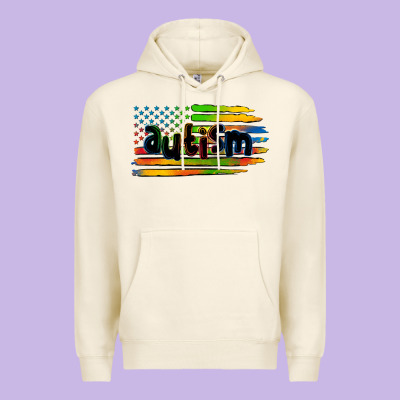 Autism American Flag Premium Hoodie Designed By Zillion Design Studio