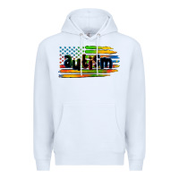 White autism american flag Premium Hoodie - Zillion Design Studio