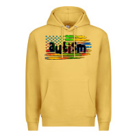 Antique Gold autism american flag Premium Hoodie - Zillion Design Studio