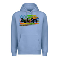 Colony Blue autism american flag Premium Hoodie - Zillion Design Studio
