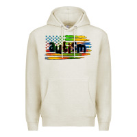 Oatmeal Heather autism american flag Premium Hoodie - Zillion Design Studio