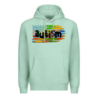 Seafoam autism american flag Premium Hoodie - Zillion Design Studio