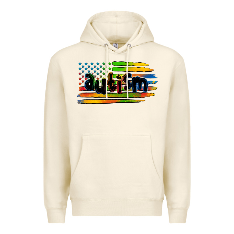 Autism American Flag Premium Hoodie by Zillion Design Studio | Teevron