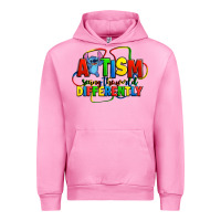 Fuchsia Pink autism stitch seeing the world differently Urban Hoodie - Zillion Design Studio