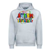 Heather Grey autism stitch seeing the world differently Urban Hoodie - Zillion Design Studio