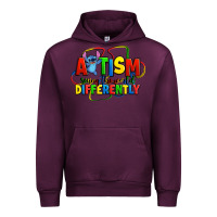 Mauve Wine autism stitch seeing the world differently Urban Hoodie - Zillion Design Studio