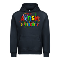 Navy autism stitch seeing the world differently Urban Hoodie - Zillion Design Studio
