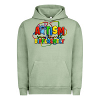 Pigment Oil Green autism stitch seeing the world differently Urban Hoodie - Zillion Design Studio