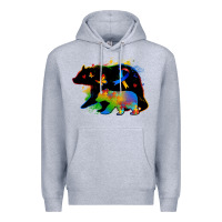 Heather Grey autism mama bear Premium Hoodie - Zillion Design Studio