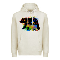 Oatmeal Heather autism mama bear Premium Hoodie - Zillion Design Studio