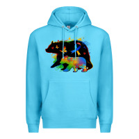 Ocean Blue autism mama bear Premium Hoodie - Zillion Design Studio