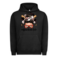 Pigment Black baseball life messy bun Urban Hoodie - Zillion Design Studio