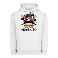 Pigment Lunar Rock baseball life messy bun Urban Hoodie - Zillion Design Studio