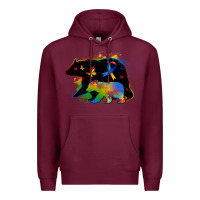 Burgundy autism mama bear Premium Hoodie - Zillion Design Studio
