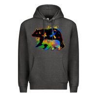 Charcoal Heather autism mama bear Premium Hoodie - Zillion Design Studio
