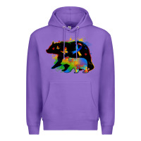 Purple autism mama bear Premium Hoodie - Zillion Design Studio