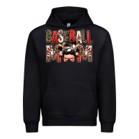 Black baseball mom messy bun Urban Hoodie - Zillion Design Studio