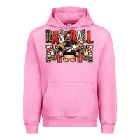 Fuchsia Pink baseball mom messy bun Urban Hoodie - Zillion Design Studio