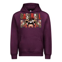 Mauve Wine baseball mom messy bun Urban Hoodie - Zillion Design Studio