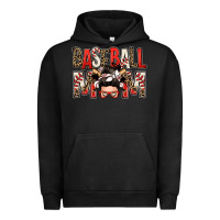 Pigment Black baseball mom messy bun Urban Hoodie - Zillion Design Studio