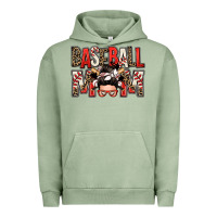 Pigment Oil Green baseball mom messy bun Urban Hoodie - Zillion Design Studio