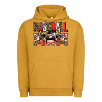 Pigment Peanut Butter baseball mom messy bun Urban Hoodie - Zillion Design Studio