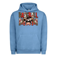 Pigment Pebble Blue baseball mom messy bun Urban Hoodie - Zillion Design Studio