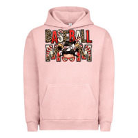 Pigment Salmon baseball mom messy bun Urban Hoodie - Zillion Design Studio