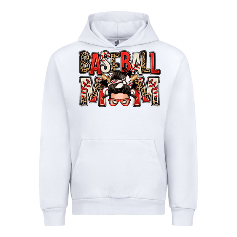 Baseball Mom Messy Bun Urban Hoodie by Zillion Design Studio | Teevron