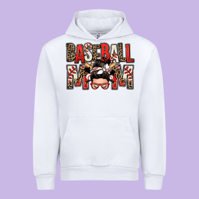 Baseball Mom Messy Bun Urban Hoodie Designed By Zillion Design Studio